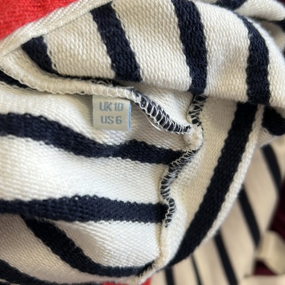 Boden Casual Hoodie Navy White Stripe Sz 6 - Picture 9 of 11